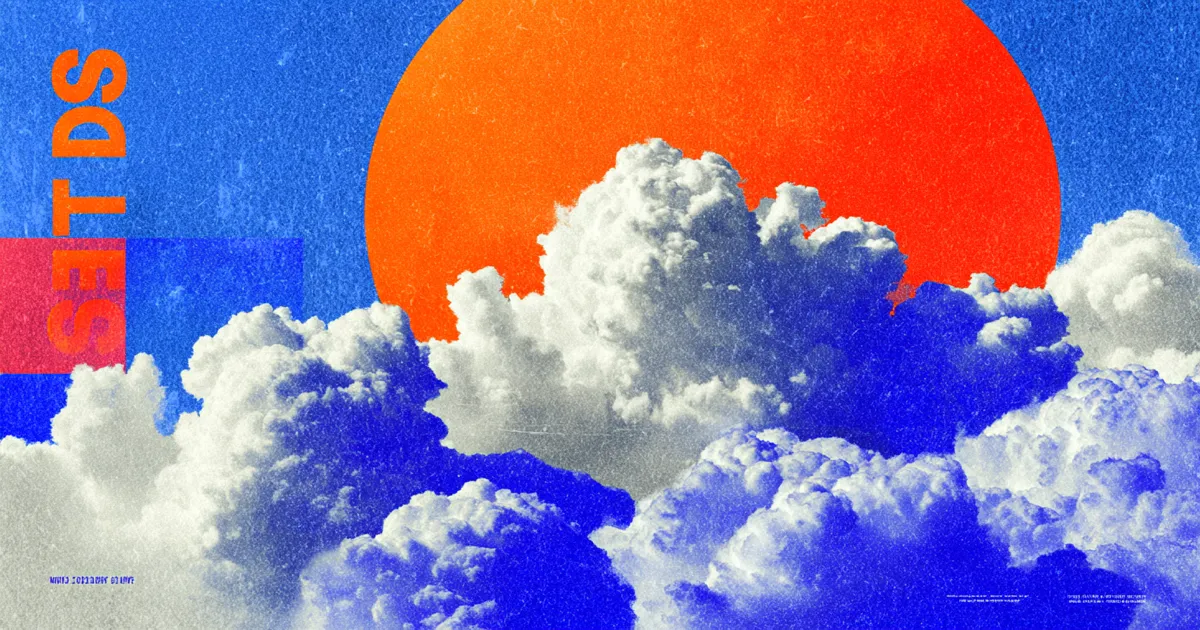 How to See Comments on X (Twitter), Including Hidden Replies Billowing blue and white clouds beneath an orange sun, standing for the conversation under an X post